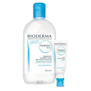 BIODERMA Hydrabio darčekové balenie Gel-Créme 40 ml + Hydrabio H2O 500 ml