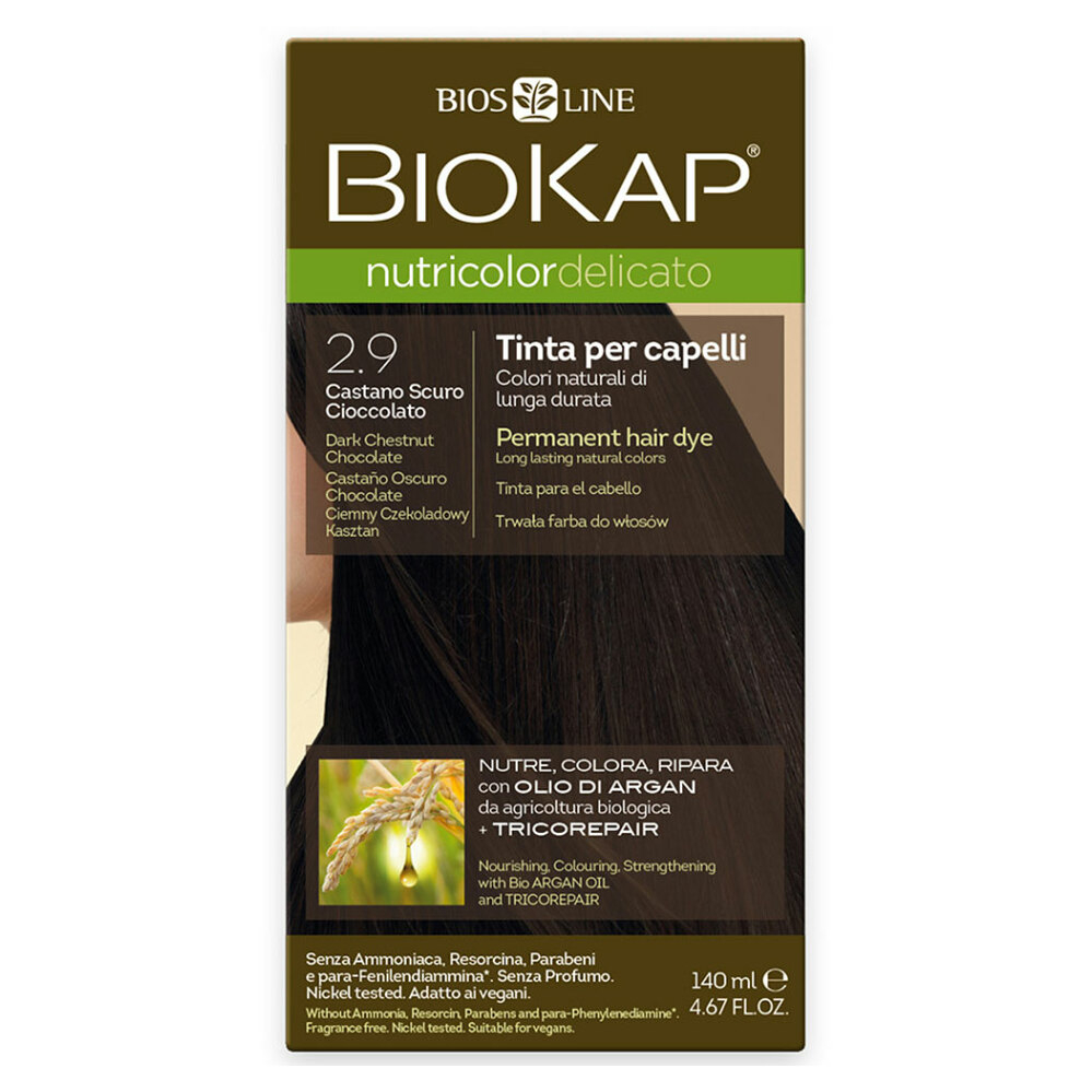 BIOKAP Farba na vlasy 2.9 Gaštan-čoko tmavá 140 ml