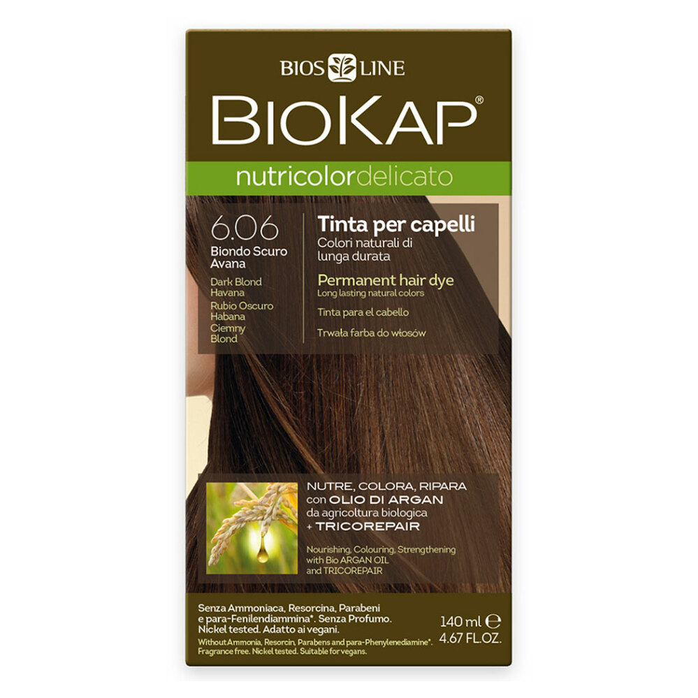 BIOKAP Farba na vlasy 6.06 Blond tm.Havana 140 ml