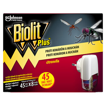 BIOLIT Plus Elektrický odparovač 30 nocí + náplň 31 ml