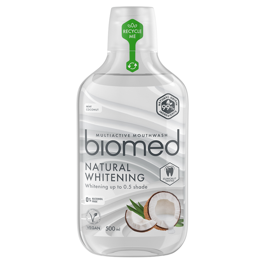 E-shop BIOMED Ústna voda Natural Whitening 500 ml