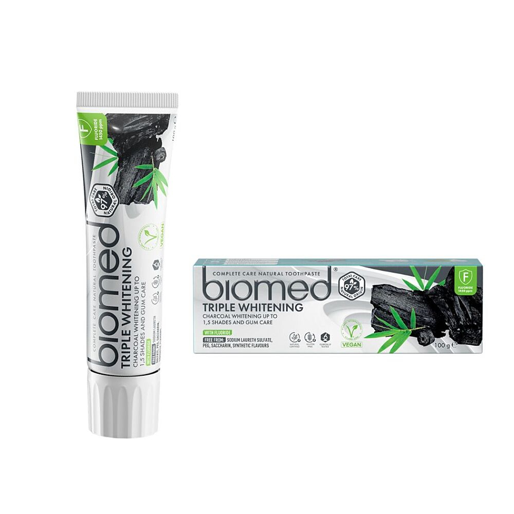 E-shop BIOMED Triple whitening prírodná zubná pasta 100 g
