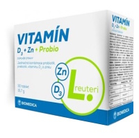 BIOMEDICA Vitamín D3 + Zn + Probio 30 tabliet