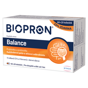 BIOPRON 9 Balance 60+20 kapsúl (Probiotiká, laktobacily) - Prírodné, Viaczložkové
