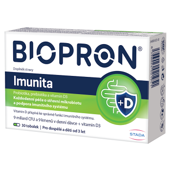 BIOPRON 9 Immunity s vitamínom D3 30 kapsúl (Probiotiká, laktobacily) - Viaczložkové