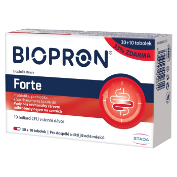 BIOPRON Forte 30 kapsúl +10 kapsúl ZADARMO (Probiotiká, laktobacily) - obrázok 2/2