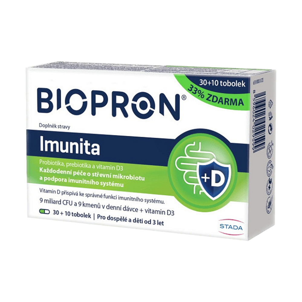 BIOPRON Immunita s vitamínom D 30+10 kapsúl