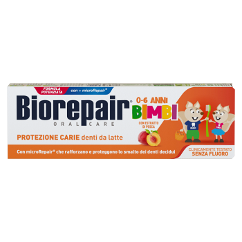 BIOREPAIR Kids Zubná pasta pre deti 0-6 rokov Broskyňa 50 ml (Zubné pasty pre deti) - obrázok 2/3