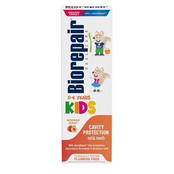 BIOREPAIR Kids Zubná pasta pre deti 0-6 rokov Broskyňa 50 ml (Zubné pasty pre deti) - obrázok 3/3