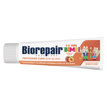 BIOREPAIR Kids Zubná pasta pre deti 0-6 rokov Broskyňa 50 ml (Zubné pasty pre deti) - obrázok 1/3