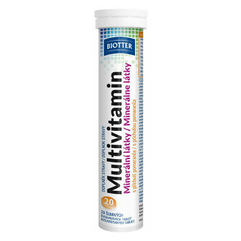 BIOTTER Multivitamín s minerálmi šumivé tablety 20 ks