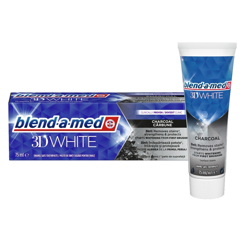 E-shop BLEND-A-MED Zubná pasta 3D White Charcoal 75 ml