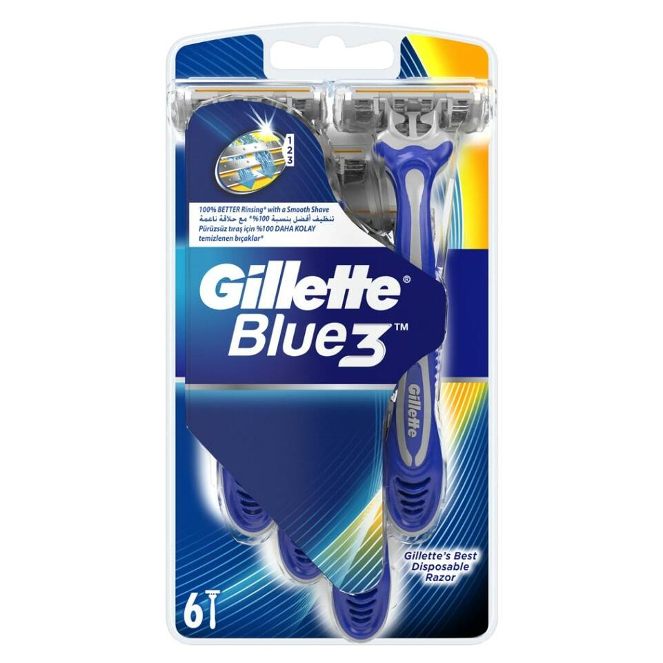 GILLETTE Blue3 Pánsky jednorazový holiaci strojček 6 kusov