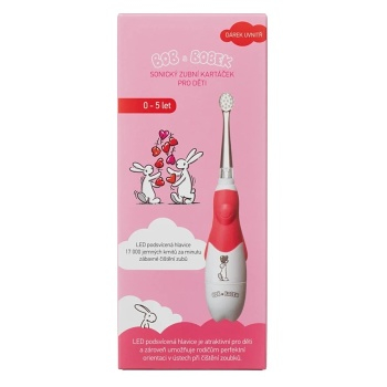 BOB A BOBEK Baby Elektrická kefka červená (Elektrické zubné kefky pre deti) - Časovač, Viac režimov čistenia, Bluetooth, Sonický - obrázok 2/2