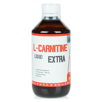 BODY NUTRITION L-Carnitine liquid EXTRA - chróm + extrakt zeleného čaju mix fruit 500 ml