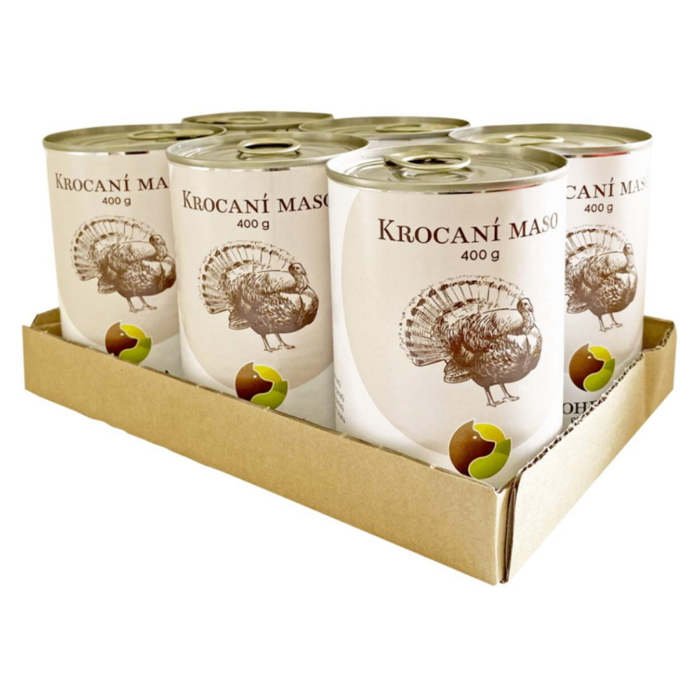E-shop BOHEMIA PET FOOD Konzerva morčacie mäso vo vlastnej šťave pre psov 6x400g
