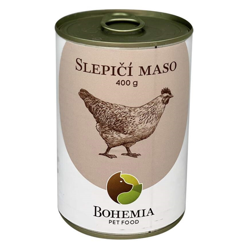 E-shop BOHEMIA PET FOOD Konzerva slepačie mäso vo vlastnej šťave pre psov 400 g