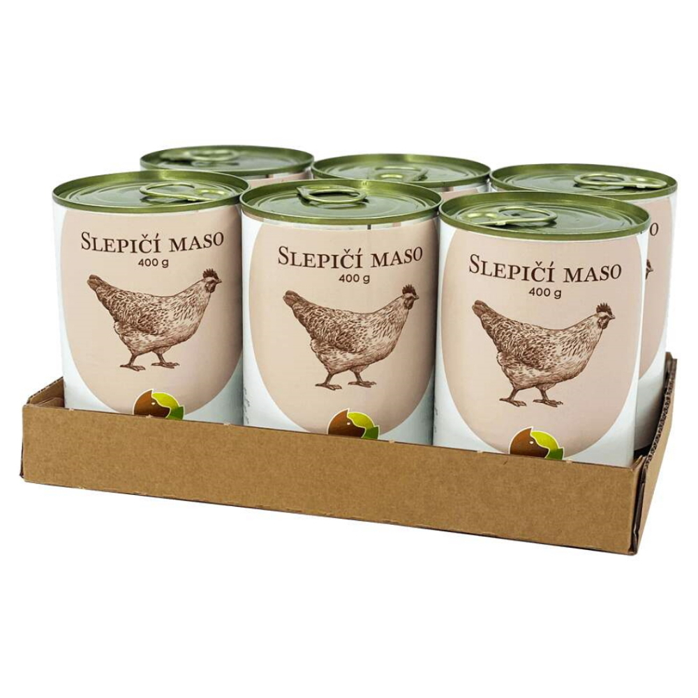 E-shop BOHEMIA PET FOOD Konzerva slepačie mäso vo vlastnej šťave pre psov 6x400 g