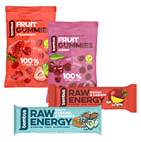 BOMBUS tyčinky, kaše a gummies