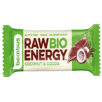 BOMBUS Coconut a cocoa tyčinka BIO 50 g (Tyčinky) - Energetické, Sladké, BIO, RAW