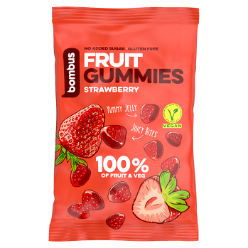 BOMBUS Fruit energy strawberry gummies 35 g (Vitamínové cukríky)
