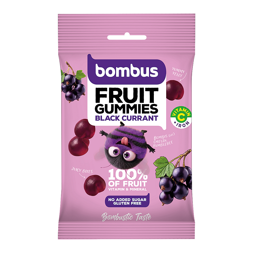 Bombus Fruit Gummies ovocné cukríky príchuť Black Currant 35 g kúpite na Mojalekaren.sk