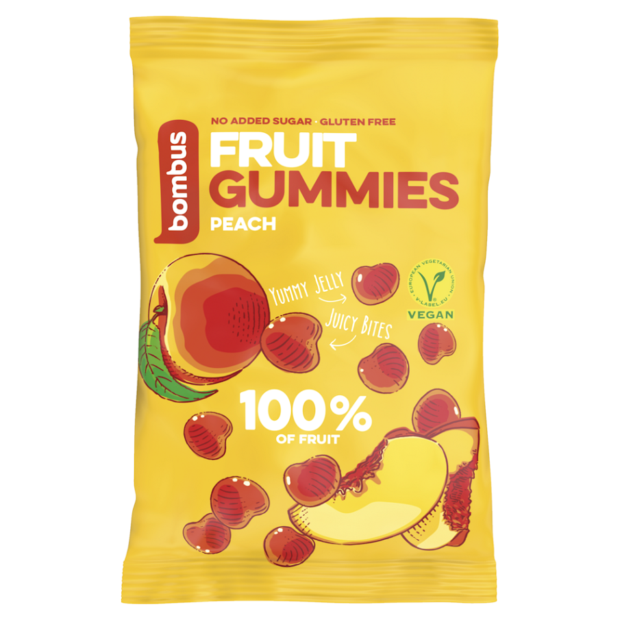 Bombus Fruit Gummies ovocné cukríky príchuť Peach 35 g kúpite na Mojalekaren.sk