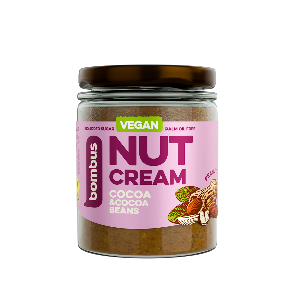 Bombus Nut Cream Cocoa & Cocoa Beans orechová nátierka s kakaom 300 g
