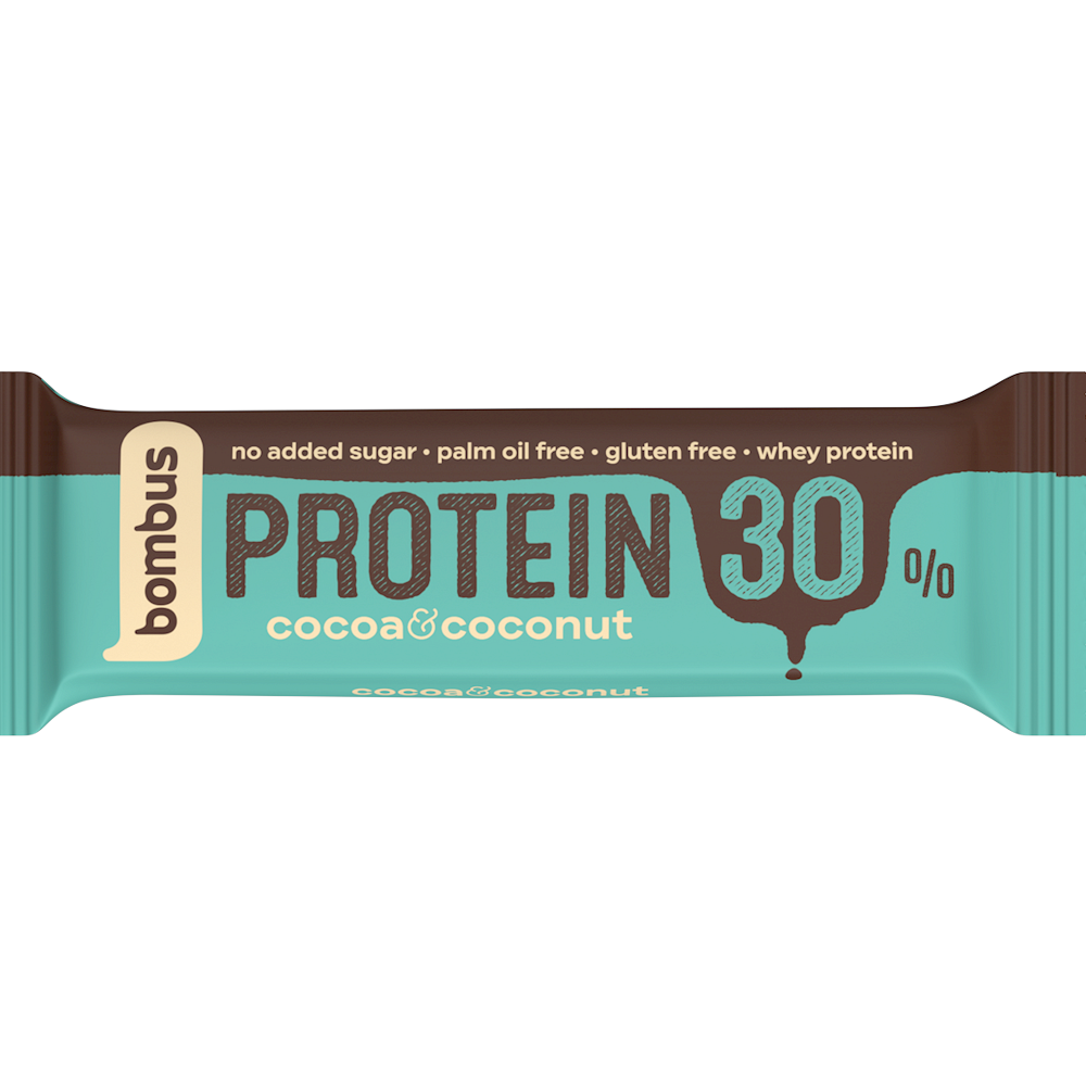 Bombus Protein 30 % proteínová tyčinka príchuť Cocoa & Coconut 50 g kúpite na Mojalekaren.sk