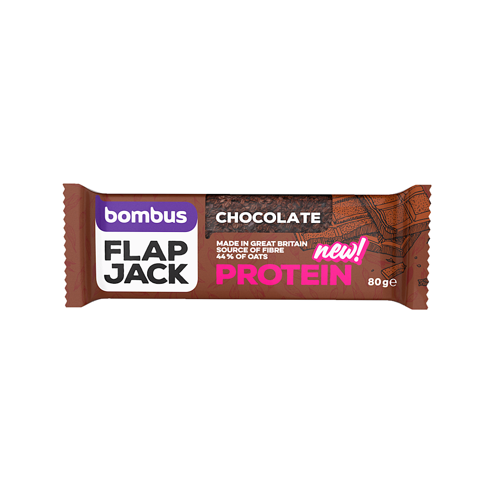 BOMBUS Flapjack proteín čokoláda ovsená tyčinka 80 g