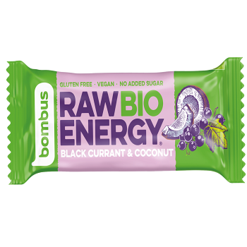 BOMBUS Raw BIO čierne ríbezle a kokos 50 g