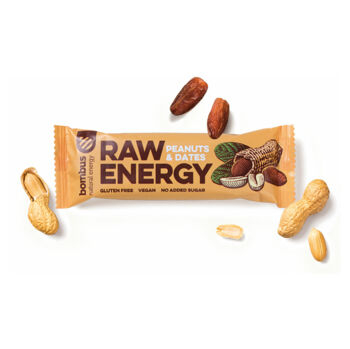 BOMBUS Raw energetická tyčinka arašidy a datle 50 g