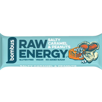 BOMBUS Raw energy salty caramel & peanuts 50 g (Tyčinky)