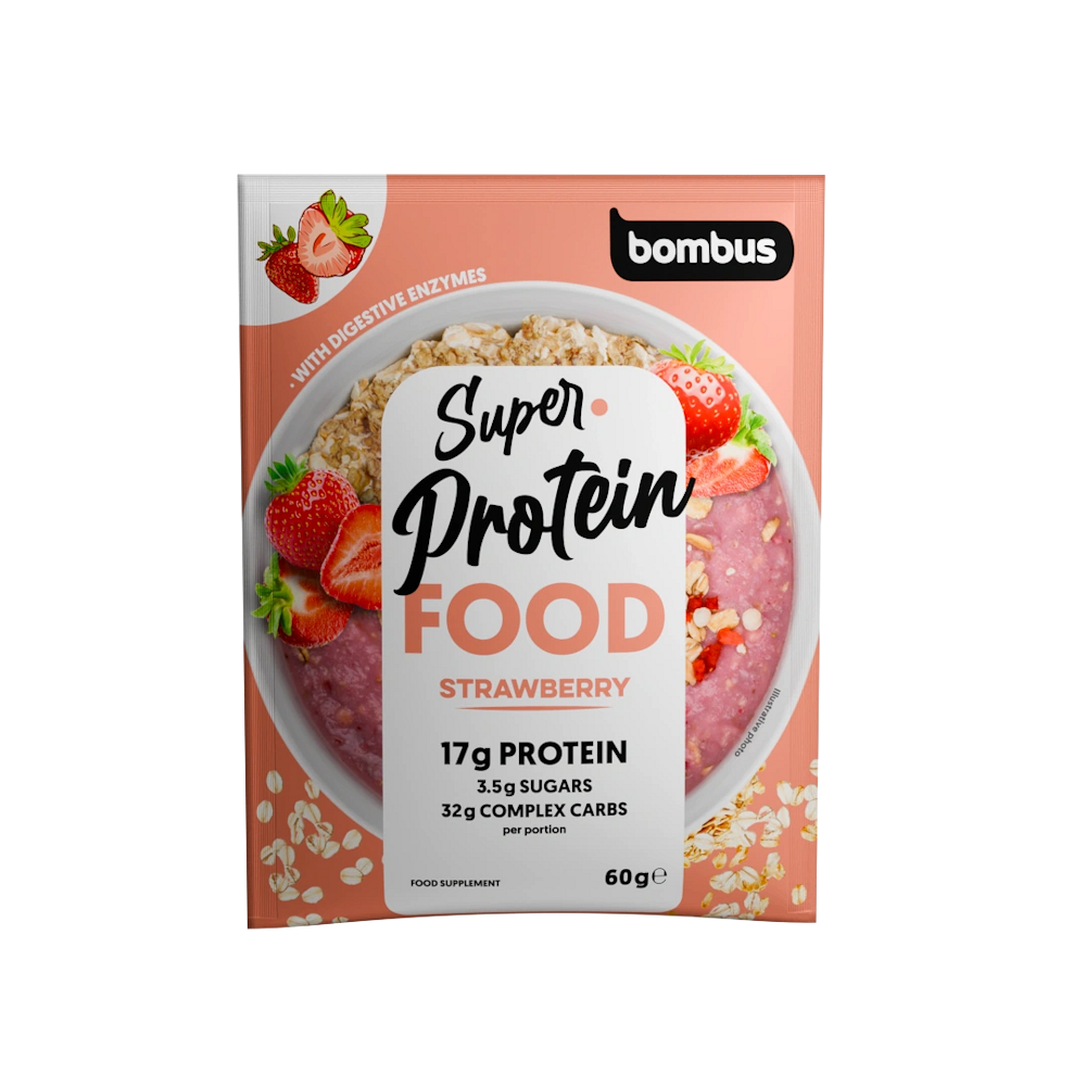 BOMBUS Super protein good strawberry kaša 60 g