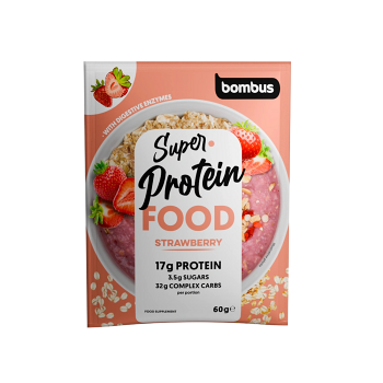 BOMBUS Super protein good strawberry kaša 60 g (Ryžové kaše) - Viaczložkové, Proteinové