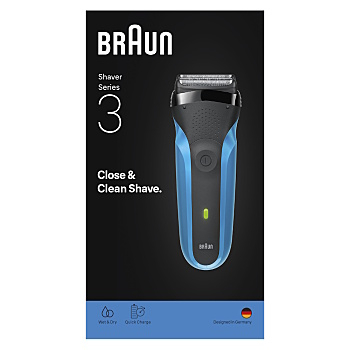 Braun strojček Series 3 310s wet&dry elektrický holiaci strojček (Elektrické holiace strojčeky) - Bezdrôtový, Elektrické, Dobíjacie