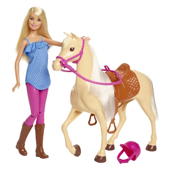 BARBIE Bábika s koňom