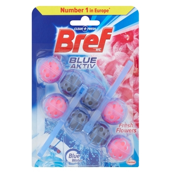 BREF Blue Aktiv Fresh Flowers tuhý WC blok 2x 50 g