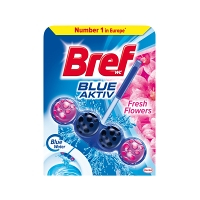 BREF Blue Aktiv Fresh Flowers tuhý WC blok 50 g