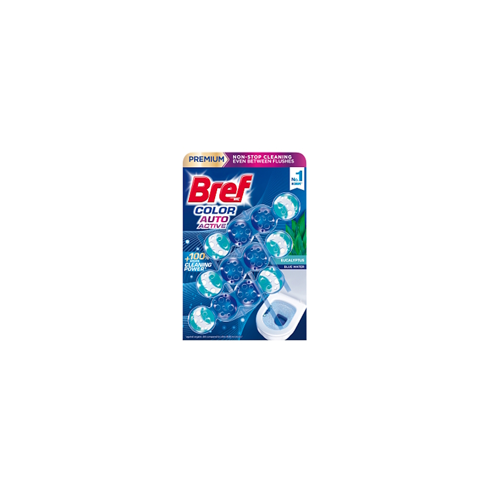 E-shop BREF Color Aktiv Tuhý WC blok Eucalyptus 3 x 50 g