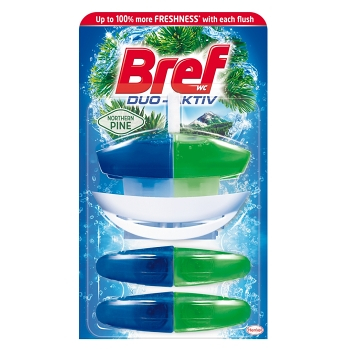 BREF Duo-Aktiv Northern Pine tekutý WC blok náhradná náplň 3x 50 ml