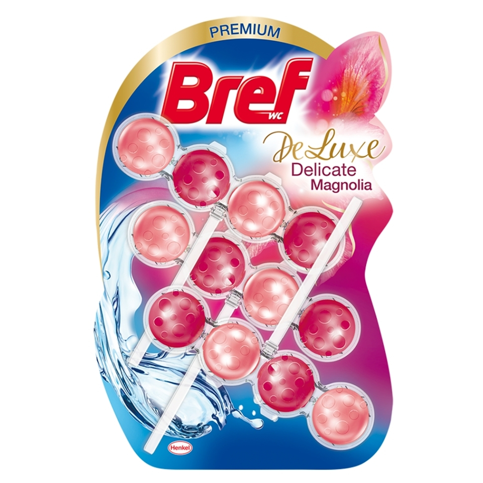 E-shop BREF DeLuxe Tuhý WC blok Magnolia 3 x 50 g