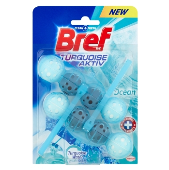 BREF Turquoise Aktiv Ocean tuhý WC blok 2x 50 g