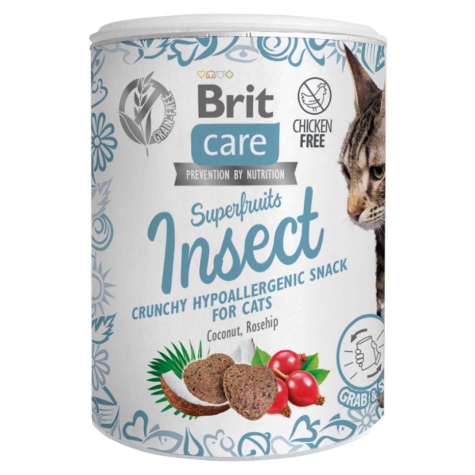 BRIT Care Superfruits Insect maškrta s hmyzom kokosom a šípkom pre mačky 100 g
