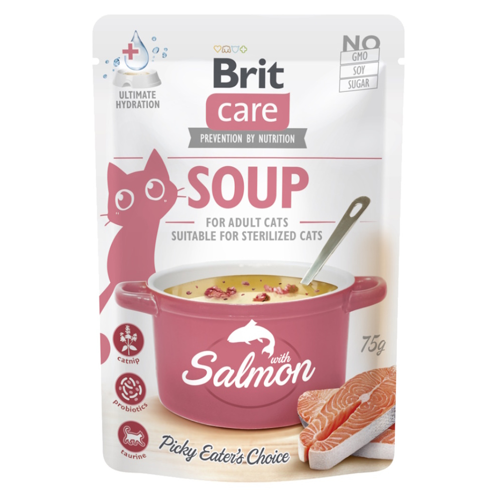 BRIT Care Cat Soup with Salmon vývar pre mačky 75 g