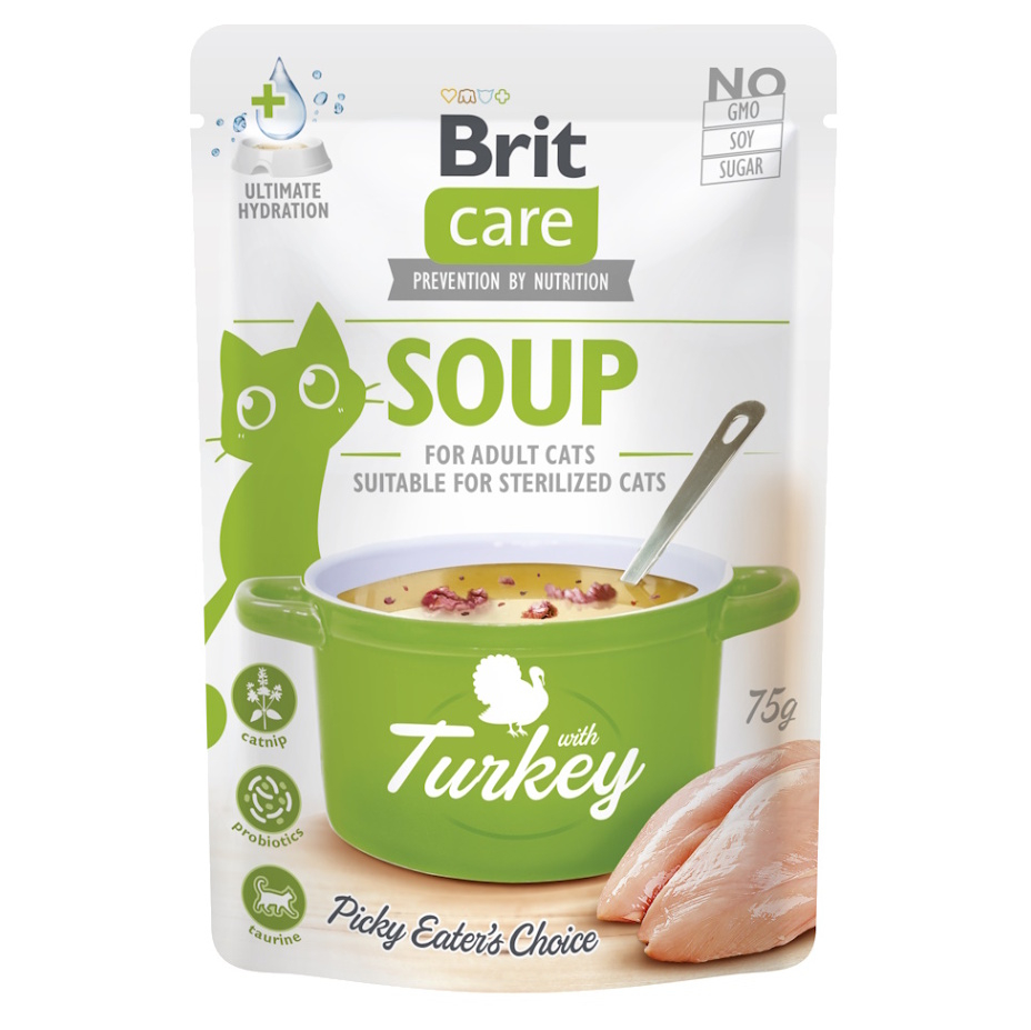 BRIT Care Cat Soup with Turkey vývar pre mačky 75 g