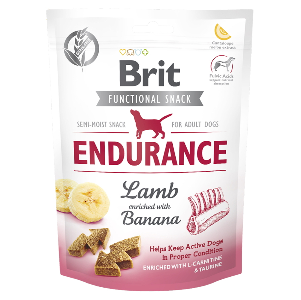 BRIT Care Functional Snack Endurance Lamb s jahňacím a banánom pre psov 150 g