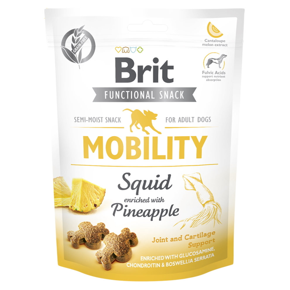 BRIT Care Functional Snack Mobility Squid s kalamárom a ananásom pre psov 150 g
