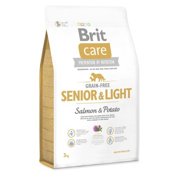 BRIT Care Grain-free Senior & Light Salmon & Potato granule pre psov 1 ks, Hmotnosť balenia: 3 kg