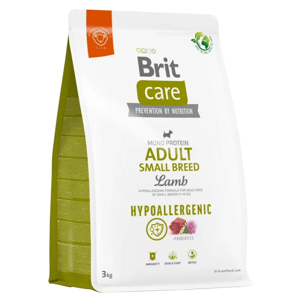 BRIT Care Hypoallergenic Adult Small Breed granuly pre psov 1 ks, Hmotnosť balenia: 7 kg
